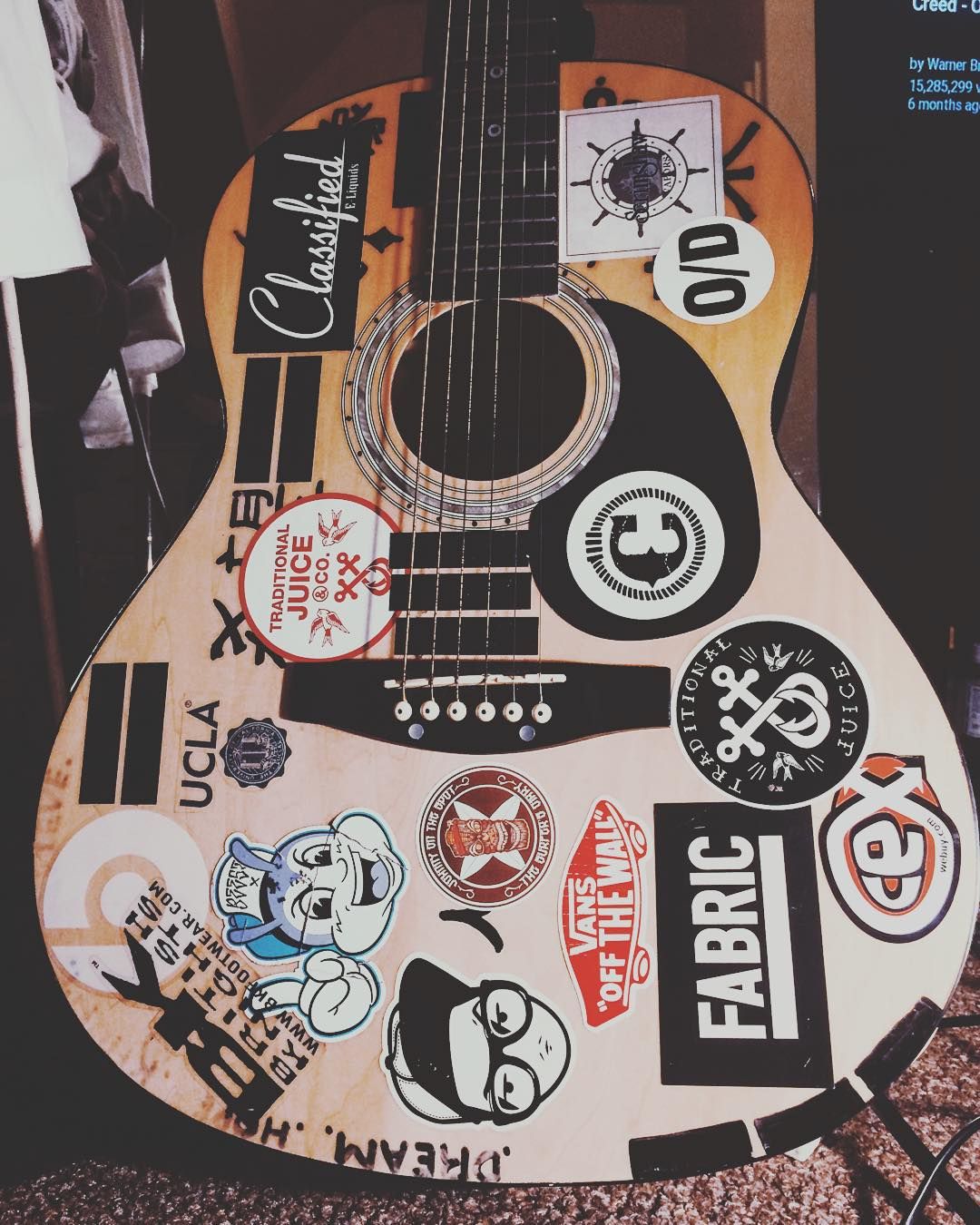 Detail Sticker Bomb Guitar Nomer 31