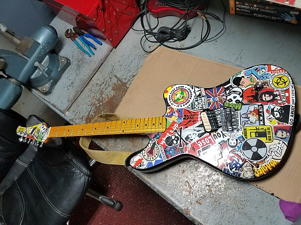 Detail Sticker Bomb Guitar Nomer 6