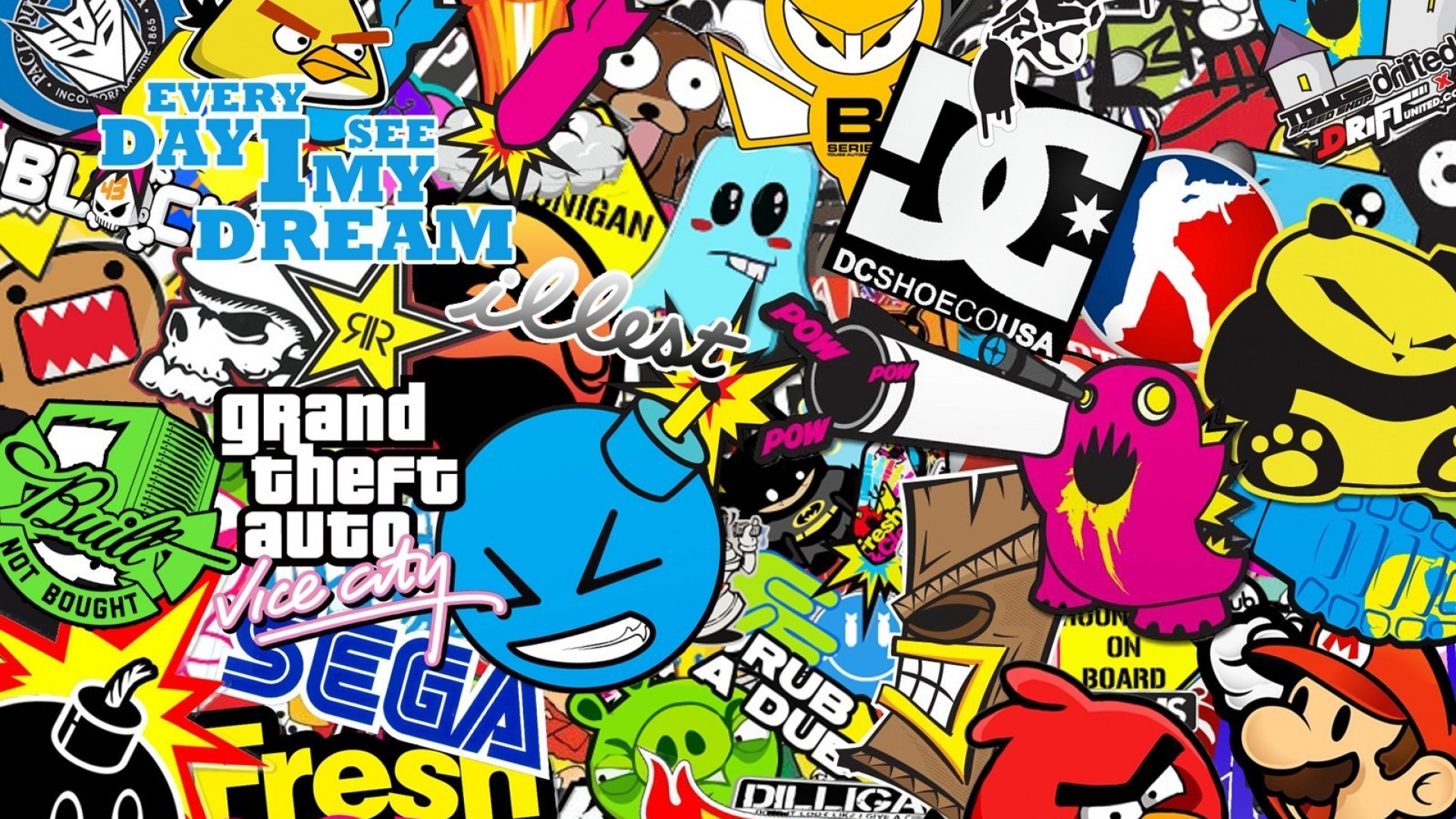 Detail Sticker Bomb Hd Wallpaper Nomer 5