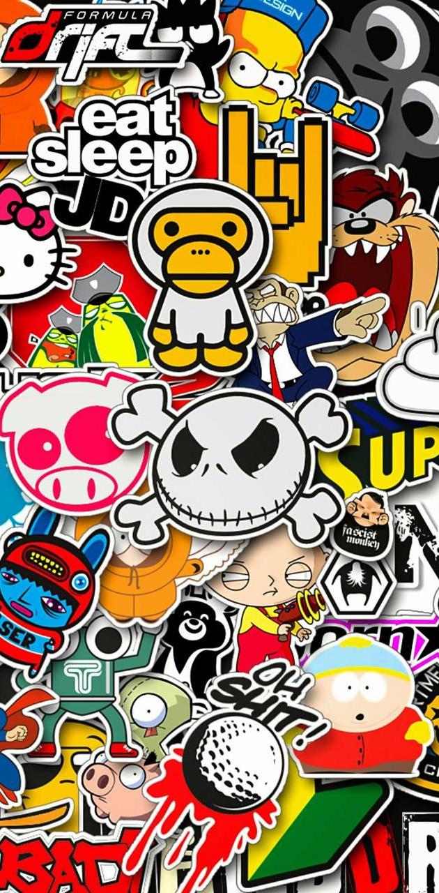 Detail Sticker Bomb Hd Wallpaper Nomer 41