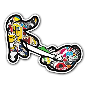 Detail Sticker Bomb Snowboard Nomer 24