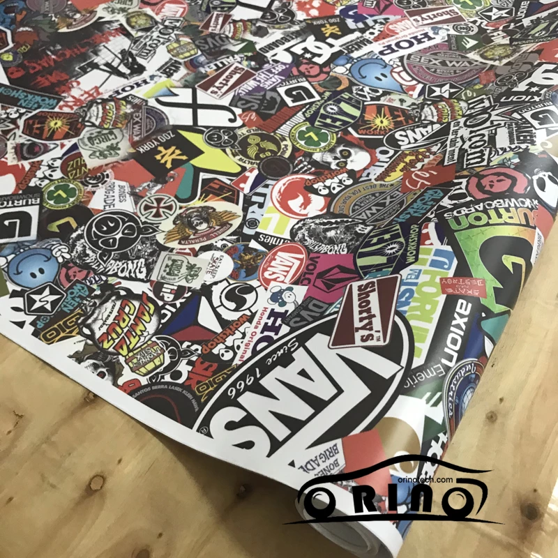 Detail Sticker Bomb Snowboard Nomer 9