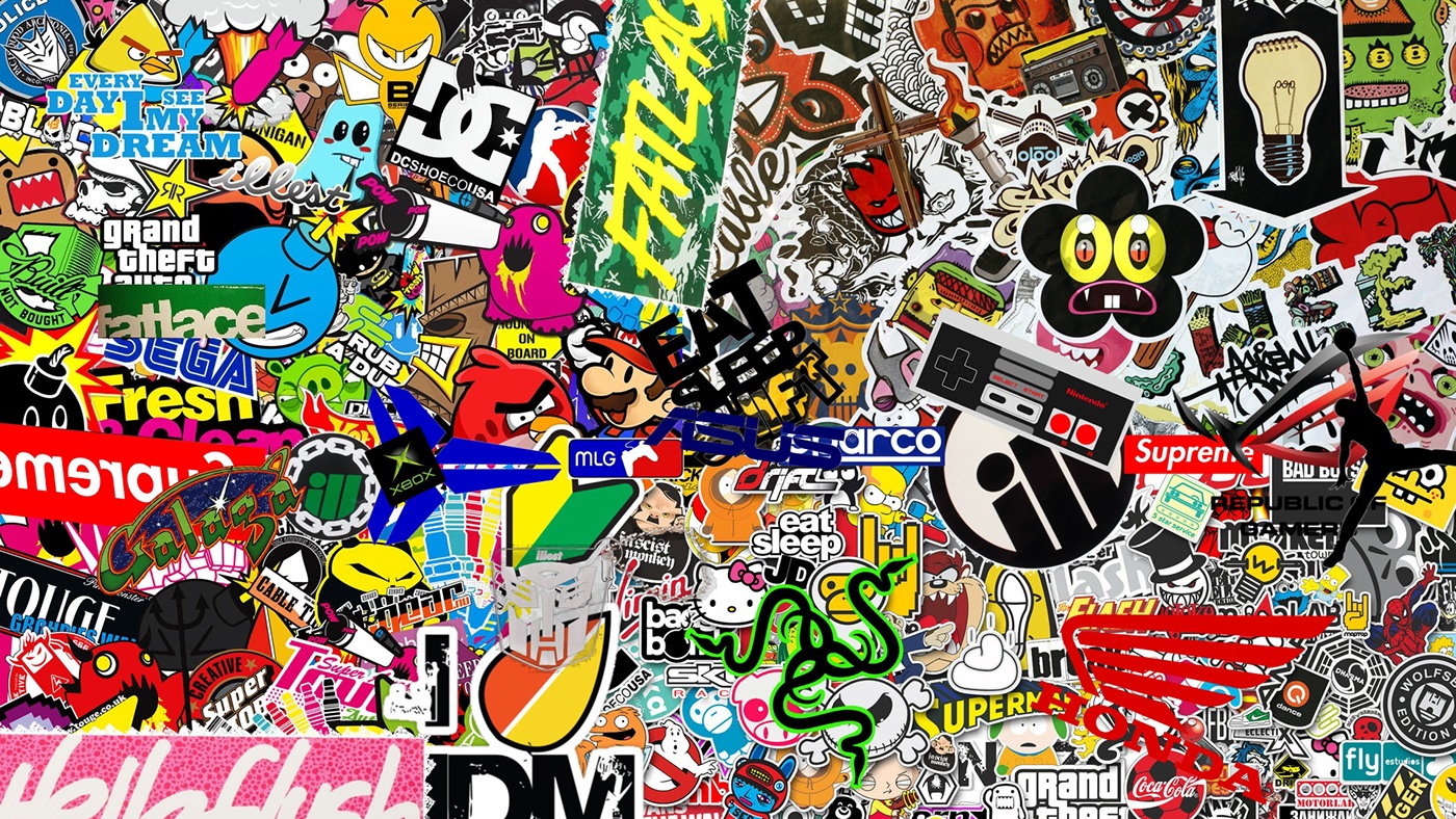 Detail Sticker Bomb Wallpapers Nomer 9