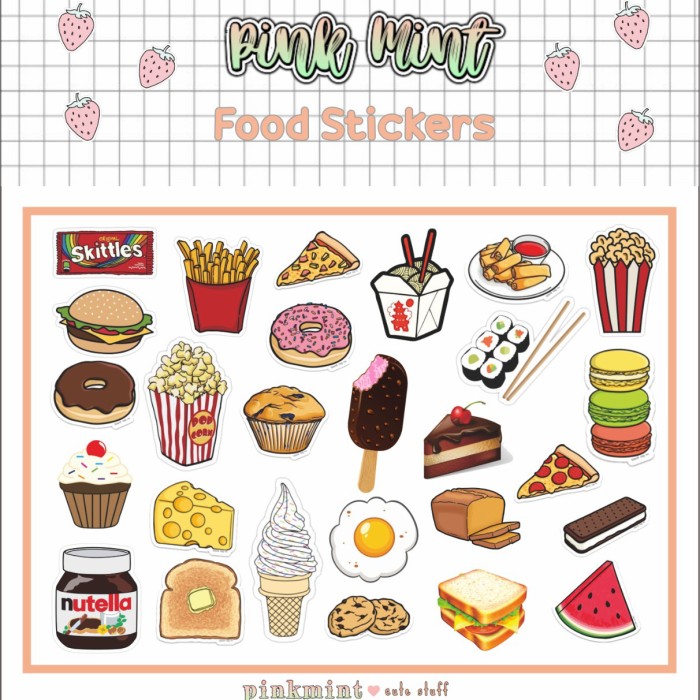 Detail Sticker Gambar Makanan Kartun Nomer 3