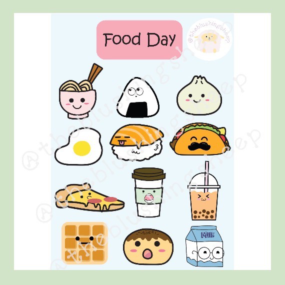 Detail Sticker Gambar Makanan Kartun Nomer 42