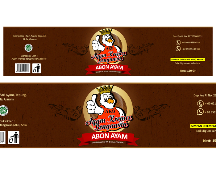 Detail Stiker Abon Ayam Nomer 22
