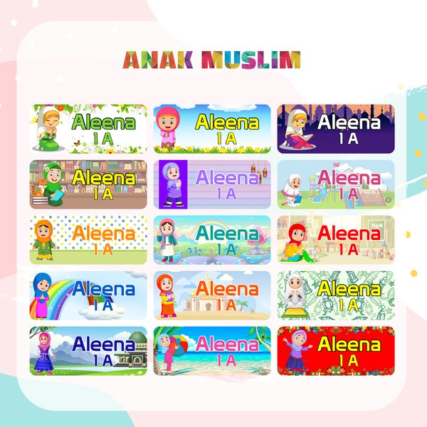 Detail Stiker Anak Muslim Nomer 15