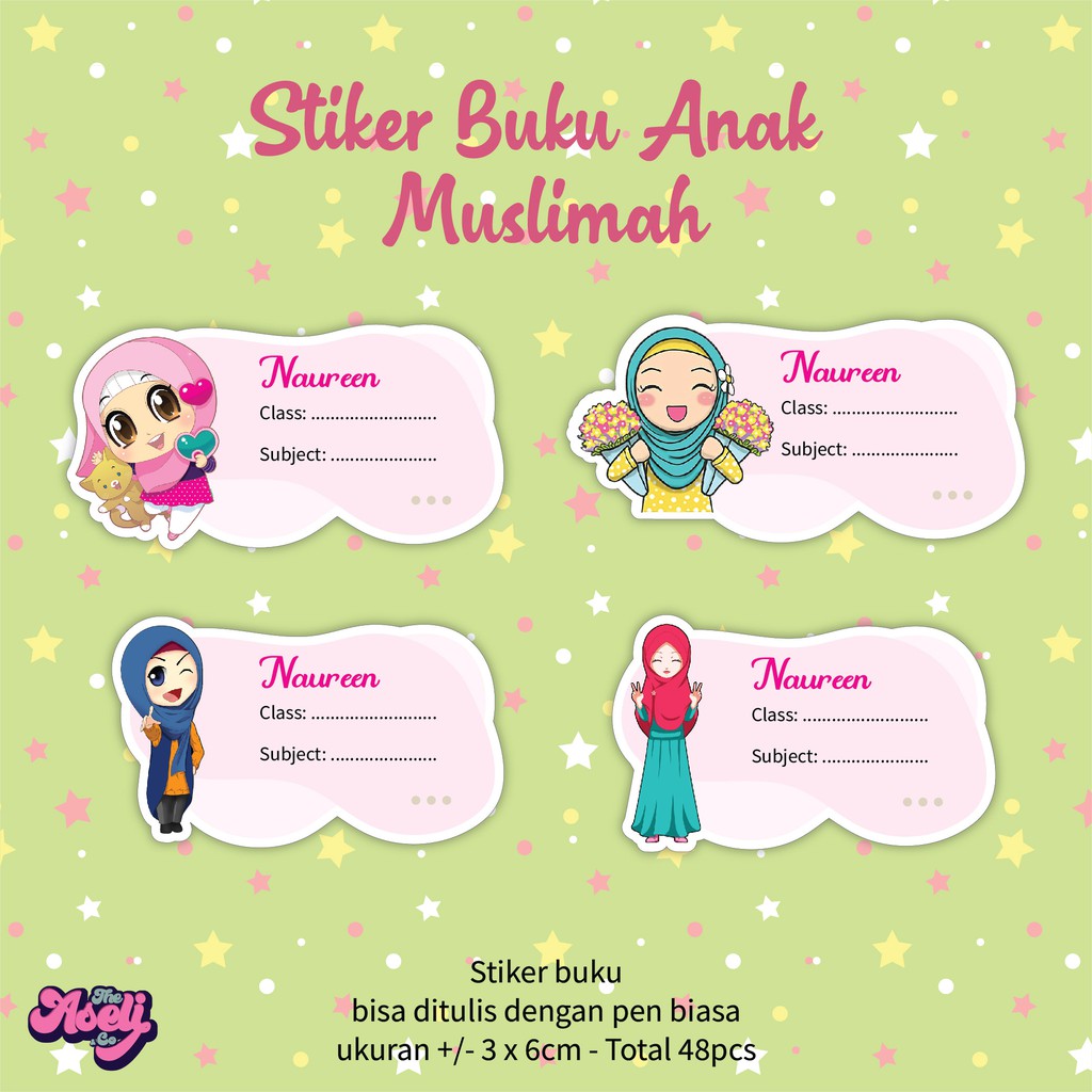 Detail Stiker Anak Muslim Nomer 30