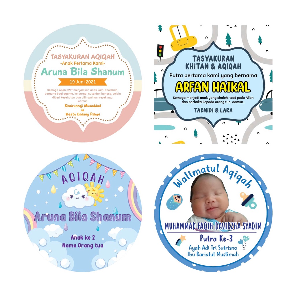 Detail Stiker Aqiqah Anak Nomer 58