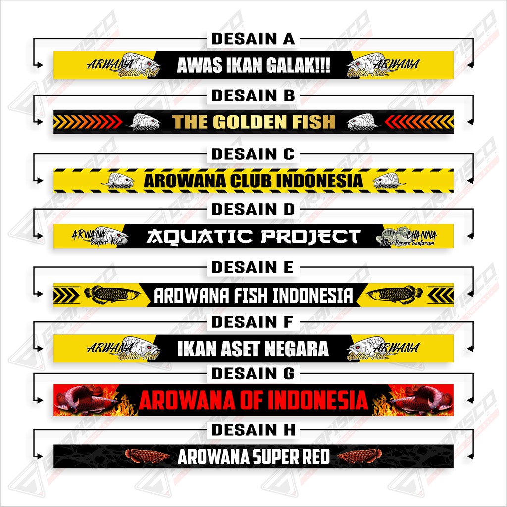 Stiker Aquarium Arwana - KibrisPDR