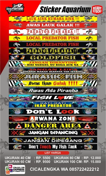 Detail Stiker Aquarium Arwana Nomer 12