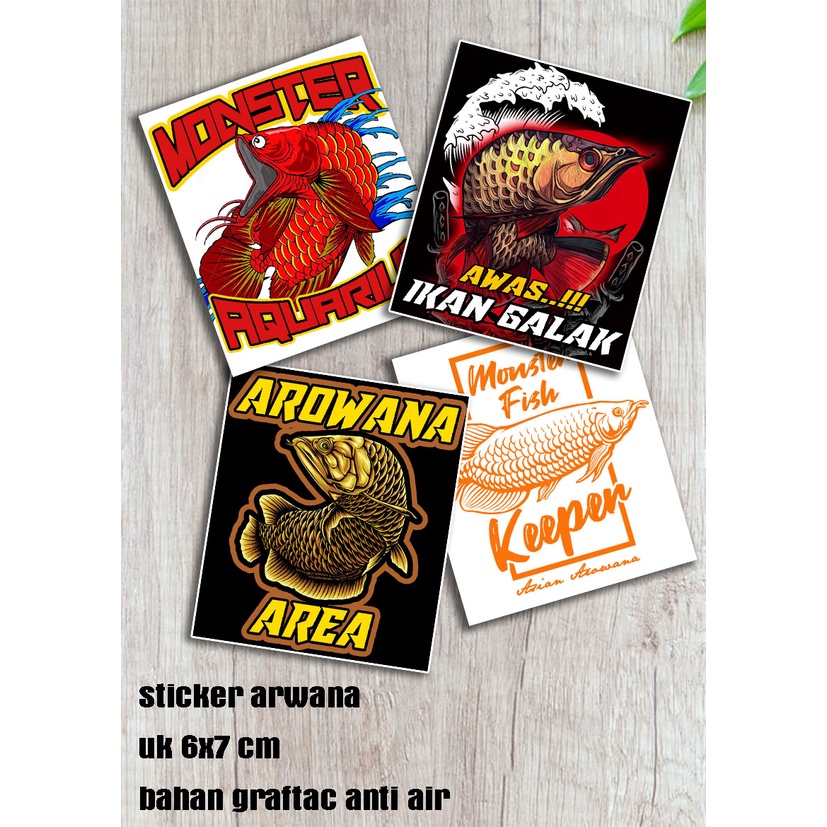 Detail Stiker Aquarium Arwana Nomer 25