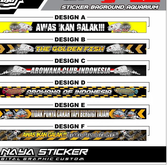 Detail Stiker Aquarium Arwana Nomer 45