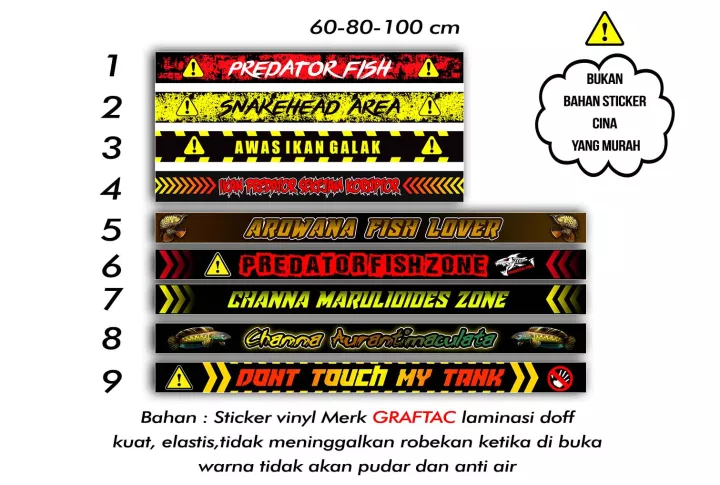 Detail Stiker Aquarium Arwana Nomer 46