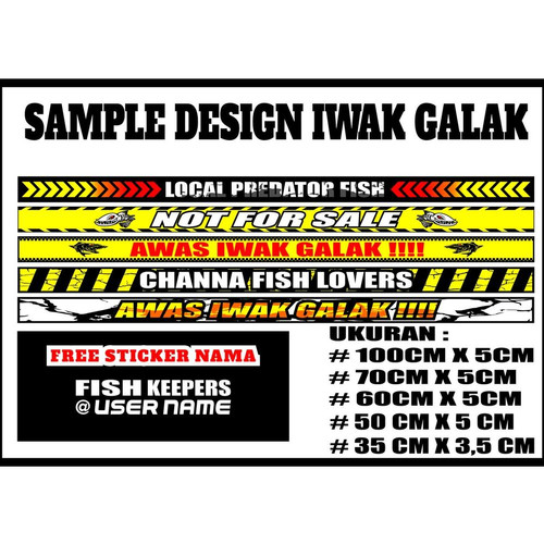 Detail Stiker Aquarium Arwana Nomer 50