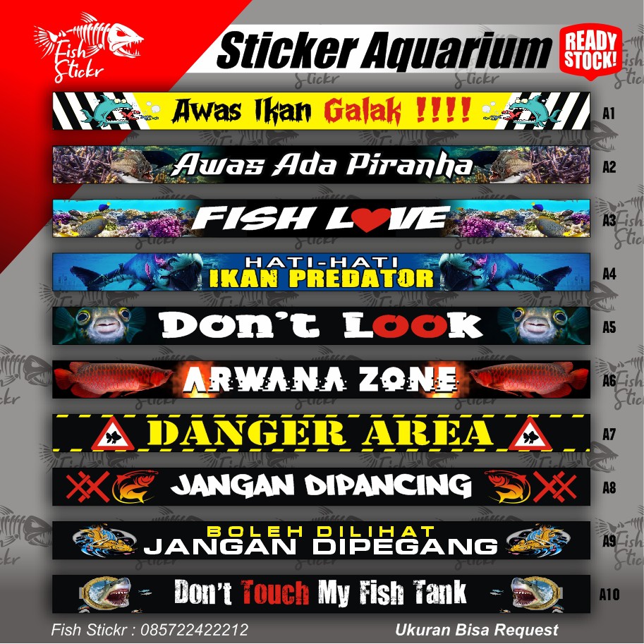 Stiker Aquarium Lucu - KibrisPDR