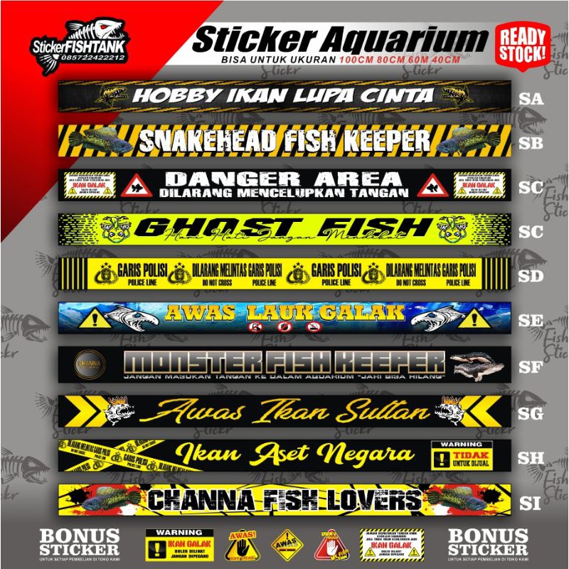 Detail Stiker Aquarium Lucu Nomer 3