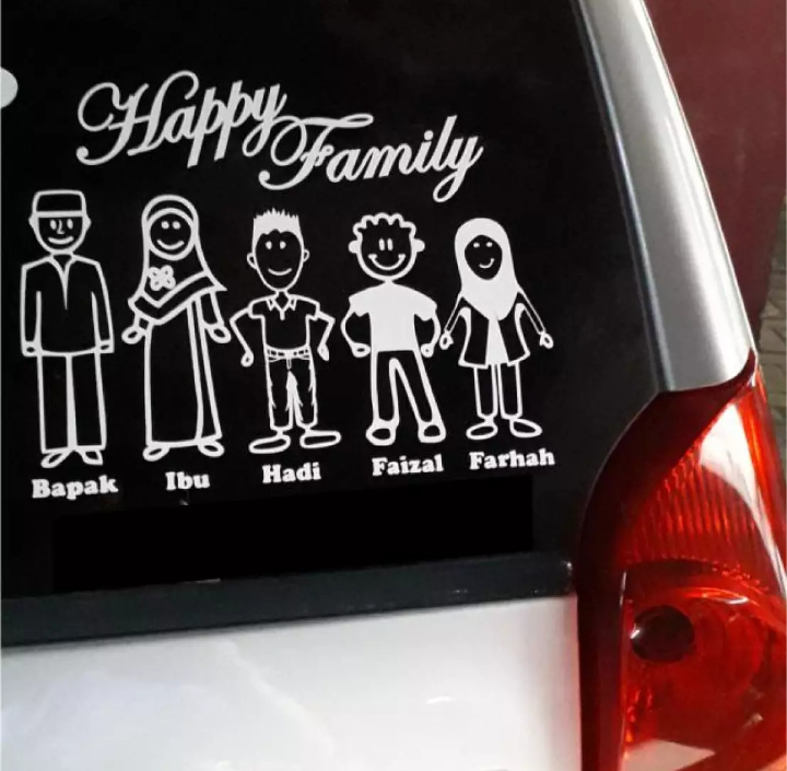 Detail Stiker Ayah Ibu Anak Di Mobil Nomer 18