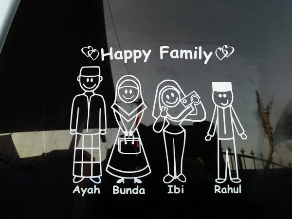 Detail Stiker Ayah Ibu Anak Di Mobil Nomer 19