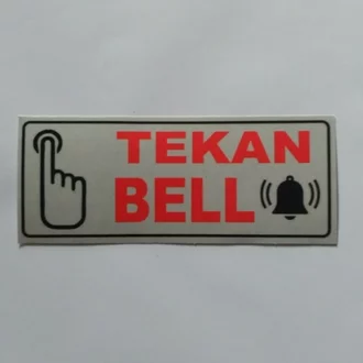 Detail Stiker Bell Nomer 16