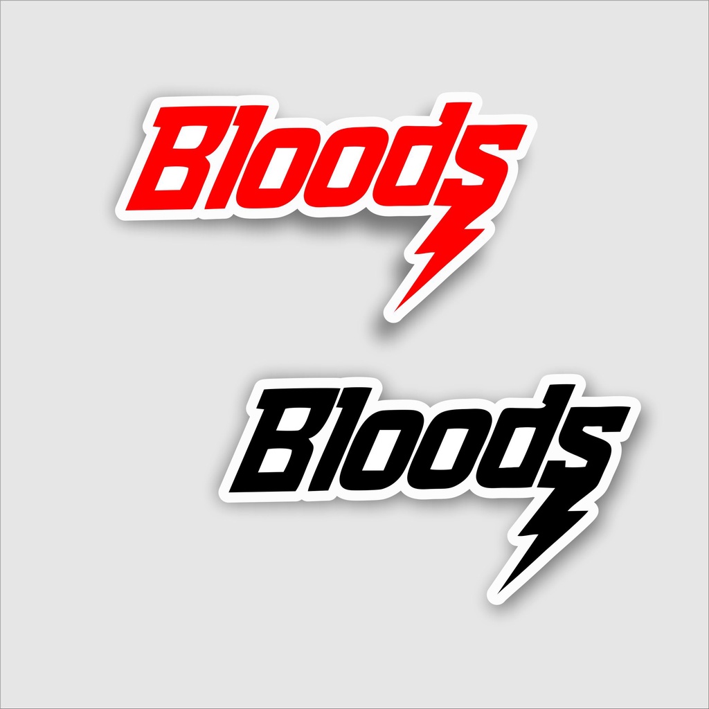 Detail Stiker Bloods Nomer 22