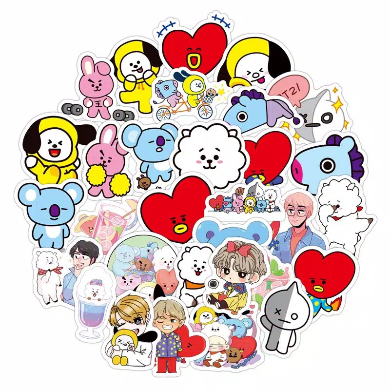 Detail Stiker Boneka Bts Nomer 11