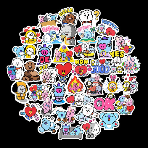 Detail Stiker Boneka Bts Nomer 35