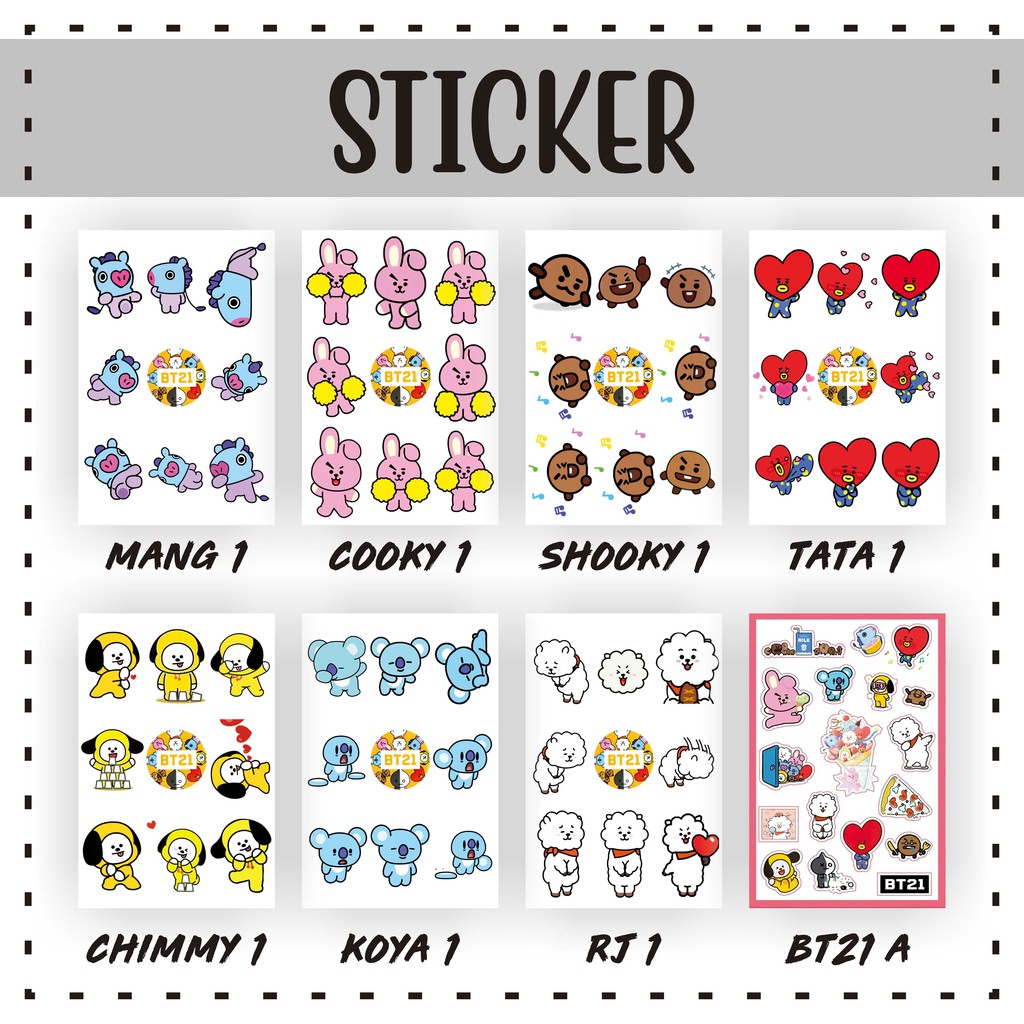 Detail Stiker Bt21 Tata Nomer 47