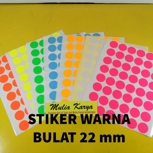 Detail Stiker Bulat Warna Nomer 11