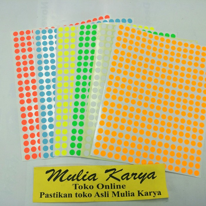 Detail Stiker Bulat Warna Nomer 15