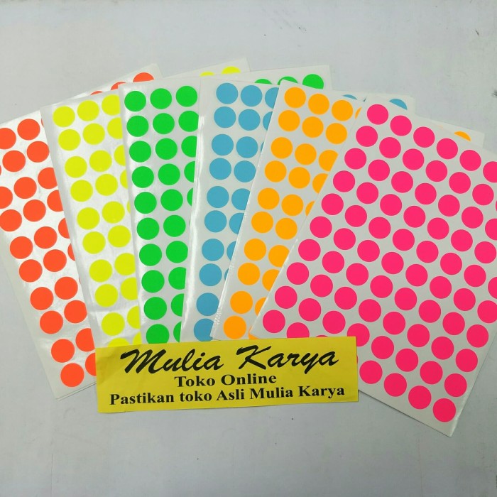 Stiker Bulat Warna Warni - KibrisPDR