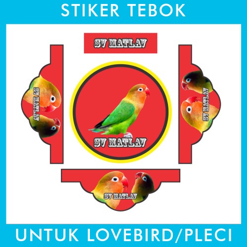 Detail Stiker Burung Lovebird Nomer 48