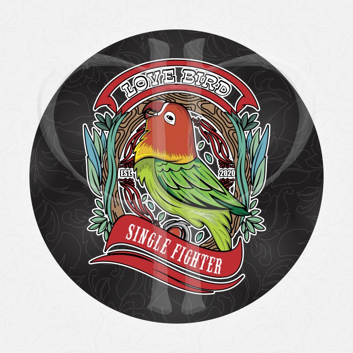 Detail Stiker Burung Lovebird Nomer 10