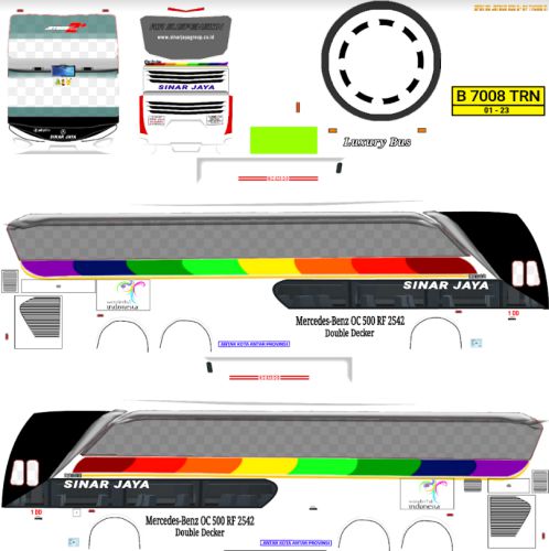 Detail Stiker Bus Simulator Double Decker Nomer 51