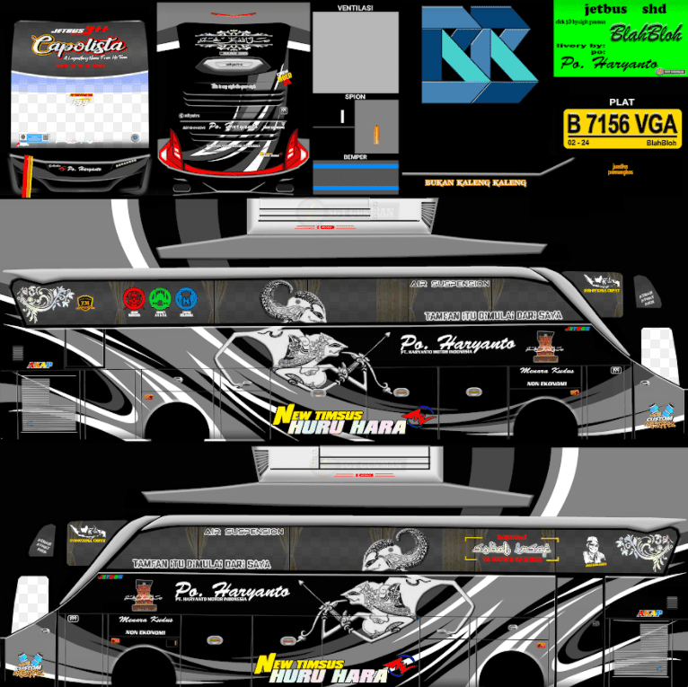 Detail Stiker Bus Simulator Keren 3d Nomer 12