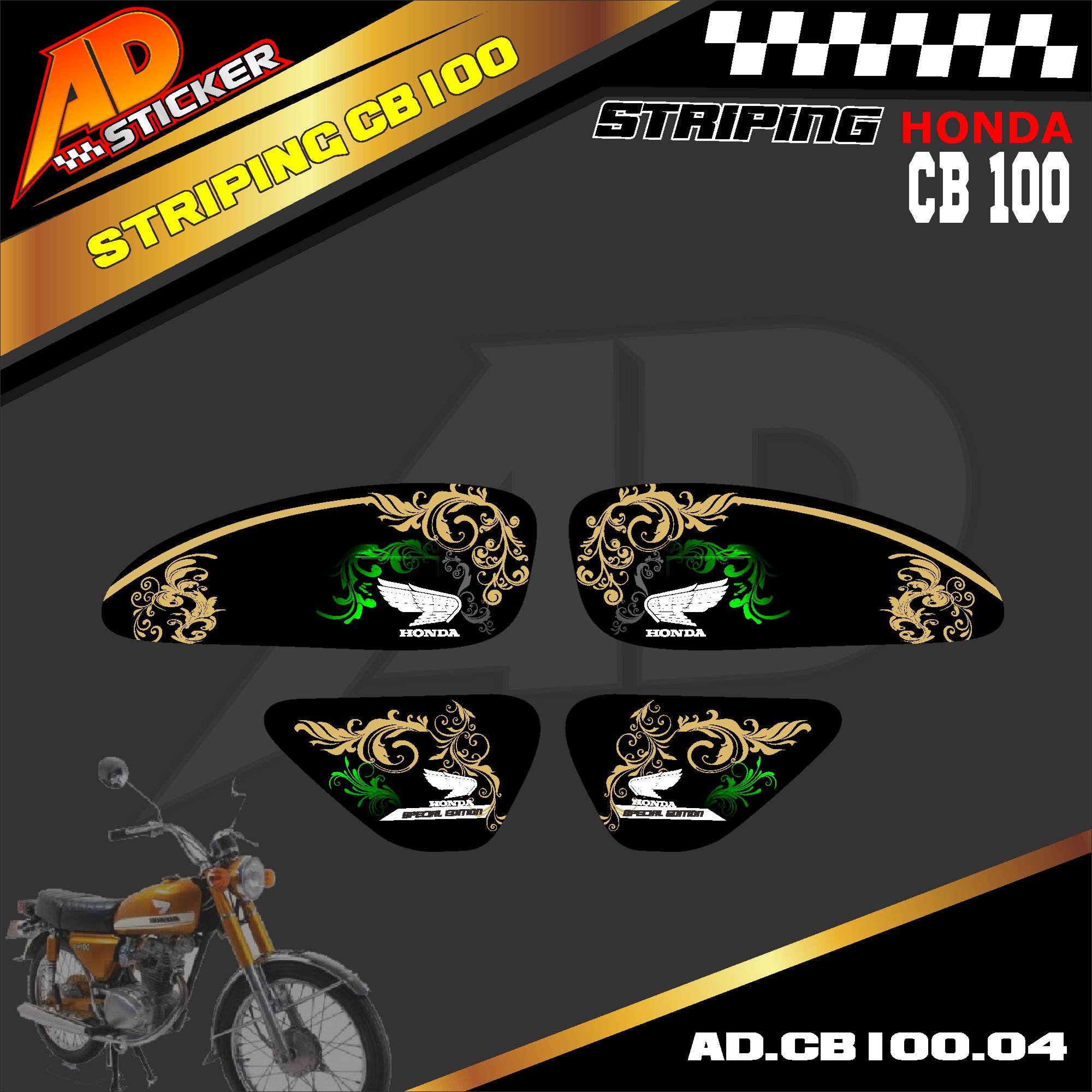 Stiker Cb 100 Keren - KibrisPDR