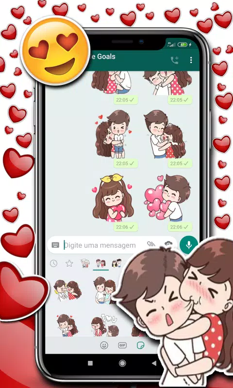 Detail Stiker Cinta Romantis Nomer 19