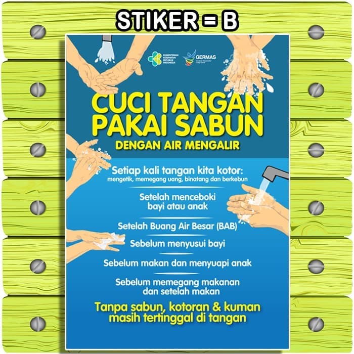 Detail Stiker Cuci Tangan Pakai Sabun Nomer 15