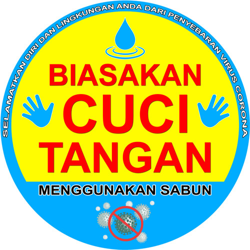 Detail Stiker Cuci Tangan Pakai Sabun Nomer 21