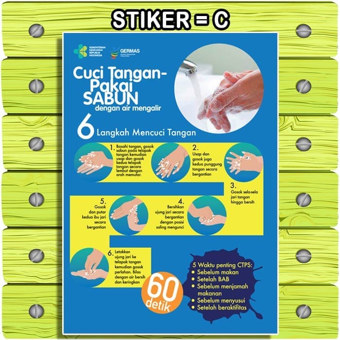 Detail Stiker Cuci Tangan Pakai Sabun Nomer 25