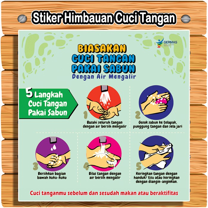 Detail Stiker Cuci Tangan Pakai Sabun Nomer 4