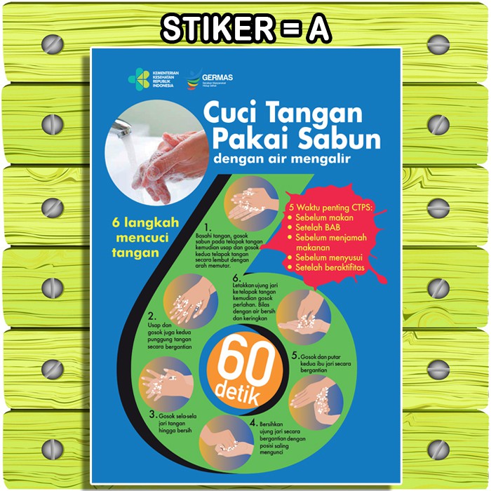 Detail Stiker Cuci Tangan Pakai Sabun Nomer 5