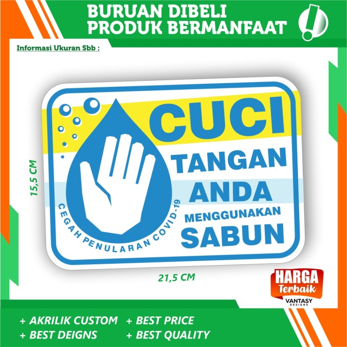 Detail Stiker Cuci Tangan Pakai Sabun Nomer 6