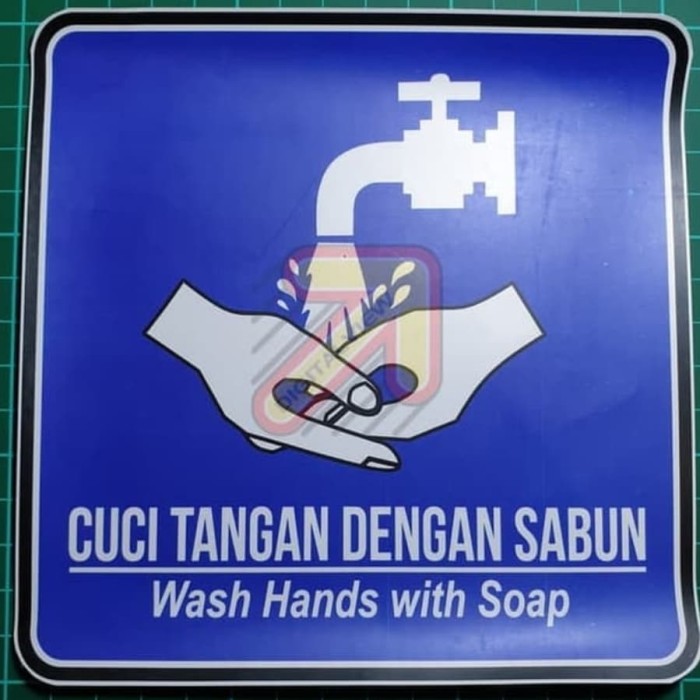 Detail Stiker Cuci Tangan Pakai Sabun Nomer 8