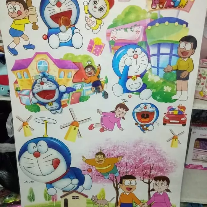 Detail Stiker Dinding Doraemon 3d Nomer 20