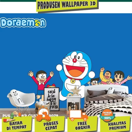 Detail Stiker Dinding Doraemon 3d Nomer 33