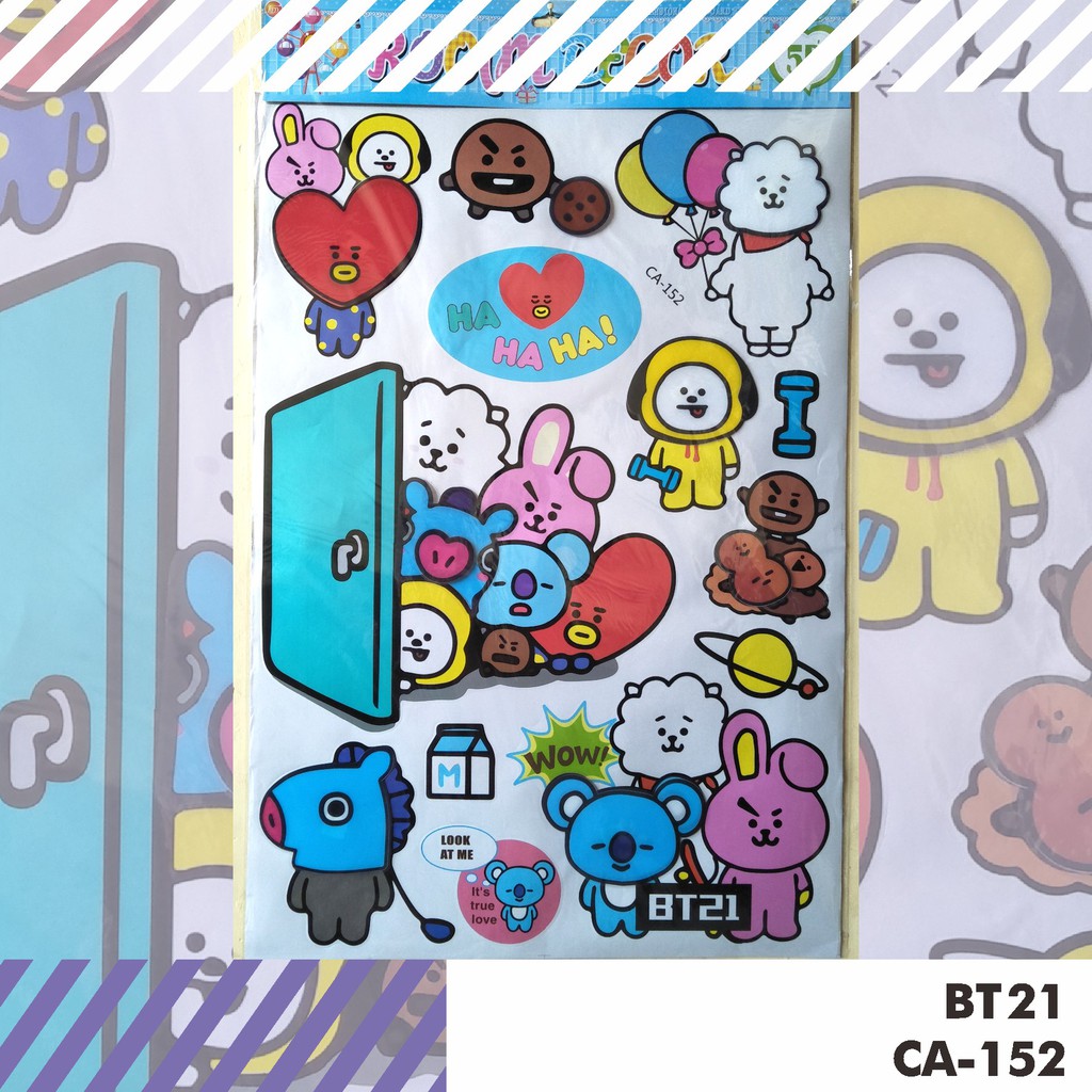 Detail Stiker Dinding Kamar Bts Nomer 4