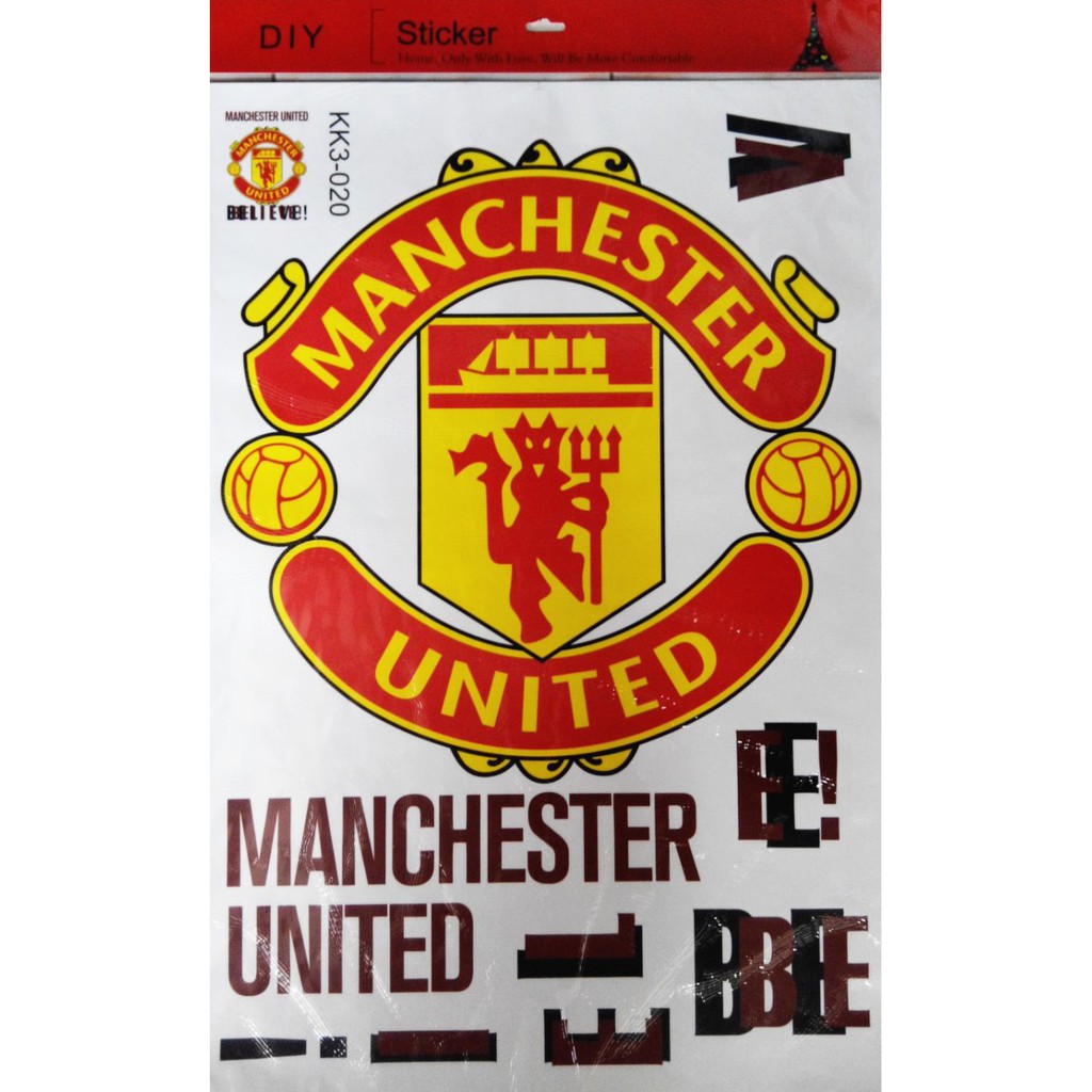 Detail Stiker Dinding Manchester United Nomer 3