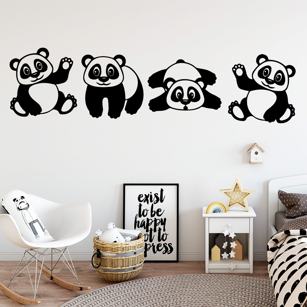 Detail Stiker Dinding Panda Nomer 18