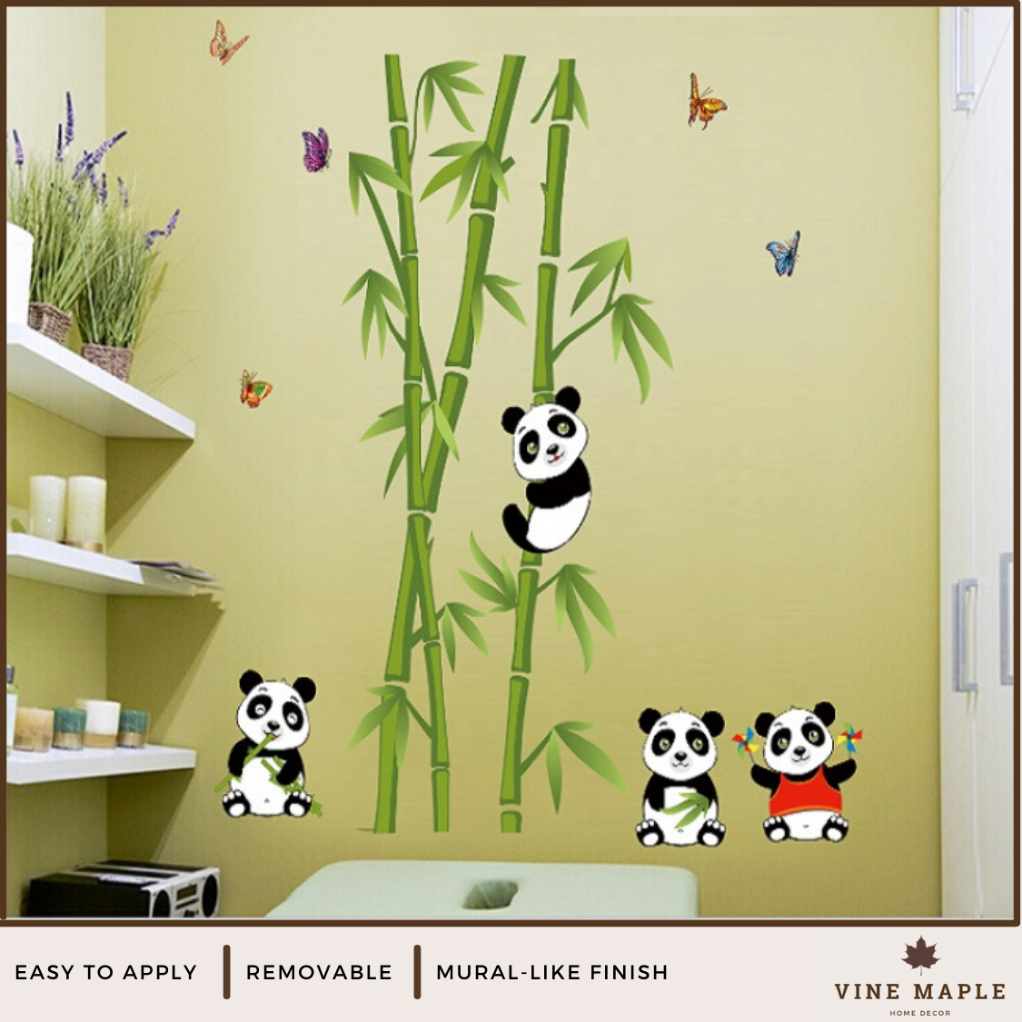 Detail Stiker Dinding Panda Nomer 21
